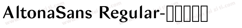 AltonaSans Regular字体转换